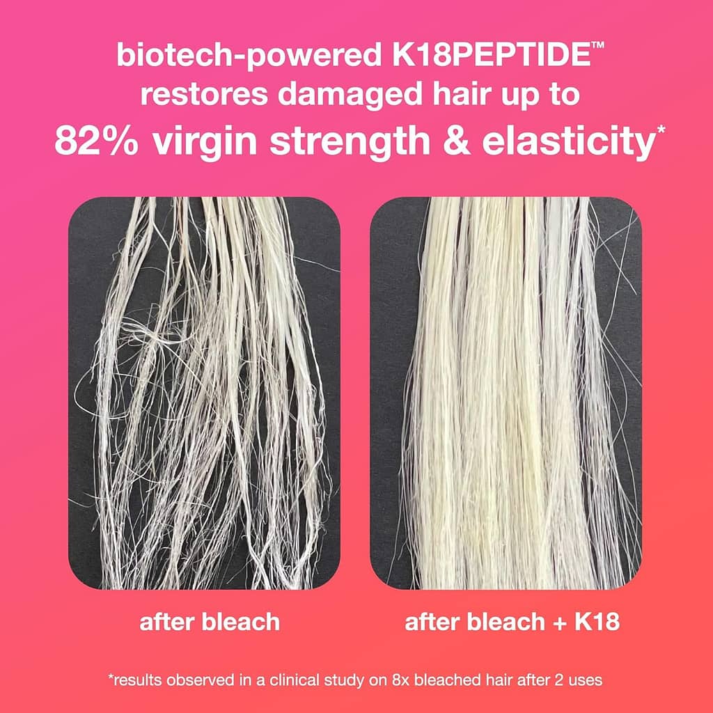 K18 Leave-In Repair Hair Mask Treatment to Repair Dry or Damaged Hair - 4 Minutes to Reverse Hair Damage from Bleach, Color, Chemical Services and Heat