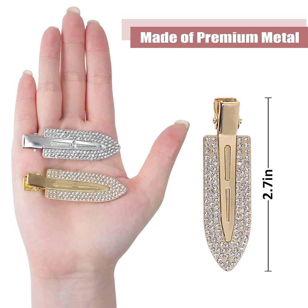 8Pcs No Bend No Crease Hair Clips- Styling Duck Bill Clips Alligator Hair Barrettes for Styling Sectioning for Salon Hairstyle Hairdressing Bangs Waves Woman Girl Makeup Application