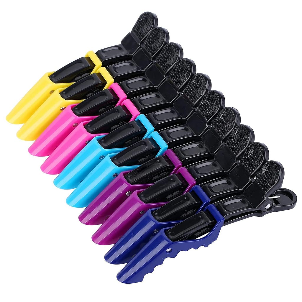 HHLL Hair Clips for Women – Wide Teeth  Double-Hinged Design – Alligator Styling Sectioning Clips of Professional Hair Salon Quality - 10Pack (Mixing)