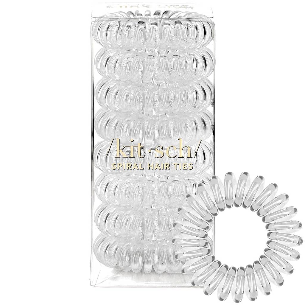 Kitsch Spiral Hair Ties for Women - Coil Hair Ties for Thick Hair | No Crease Hair Tie | Spiral Hair Ties No Damage | Hair Coils  Phone Cord Hair Ties for Thin Hair, Hair Ties Spiral, 8pcs (Brunette)