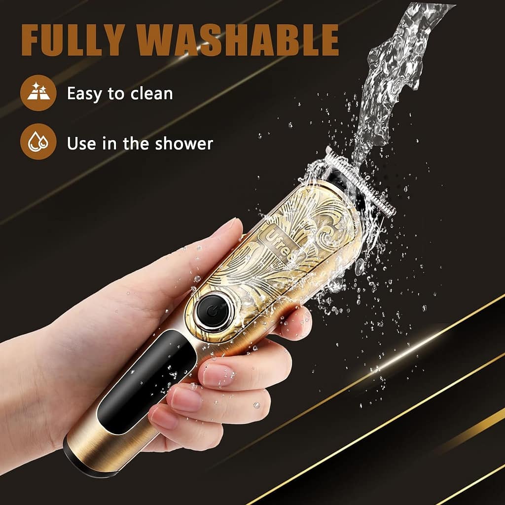 Ufree Beard Trimmer for Men, Waterproof Electric Razor Hair Trimmer, Cordless Hair Clippers Shavers for Men, Mens Grooming Kit for Nose Mustache Body Facial, Gifts for Men Husband Father