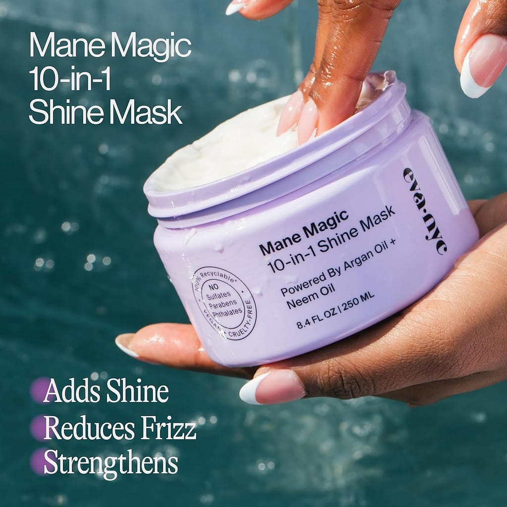 Eva NYC Therapy Session Hair Mask, Deep Conditioning Hair Mask Infused with Argan Oil and Plant Protein, 16.9 fl oz