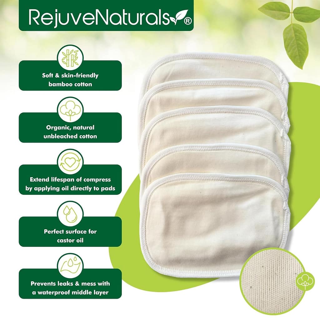 RejuveNaturals Castor Oil (16oz Glass Bottle) USDA Certified Organic, 100% Pure, Cold Pressed, Hexane Free. Boost Hair Growth for Thicker, Fuller Hair, Lashes  Eyebrows.