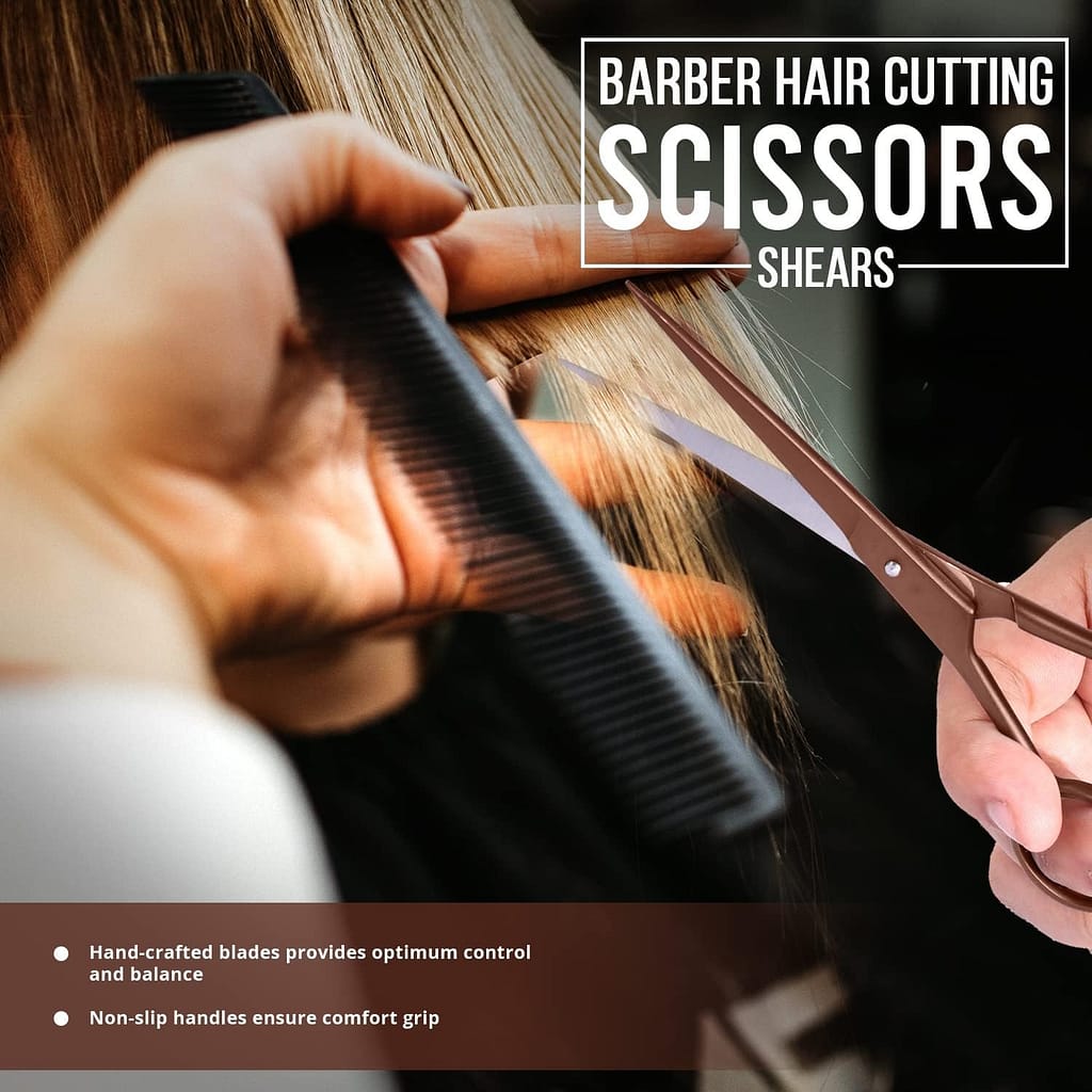 Utopia Care Hair Cutting and Hairdressing Scissors 6.5 Inch, Premium Stainless Steel shears with smooth Razor  Sharp Edge Blades, for Salons, Men  Women, Kids, Adults,  Pets - Silver.