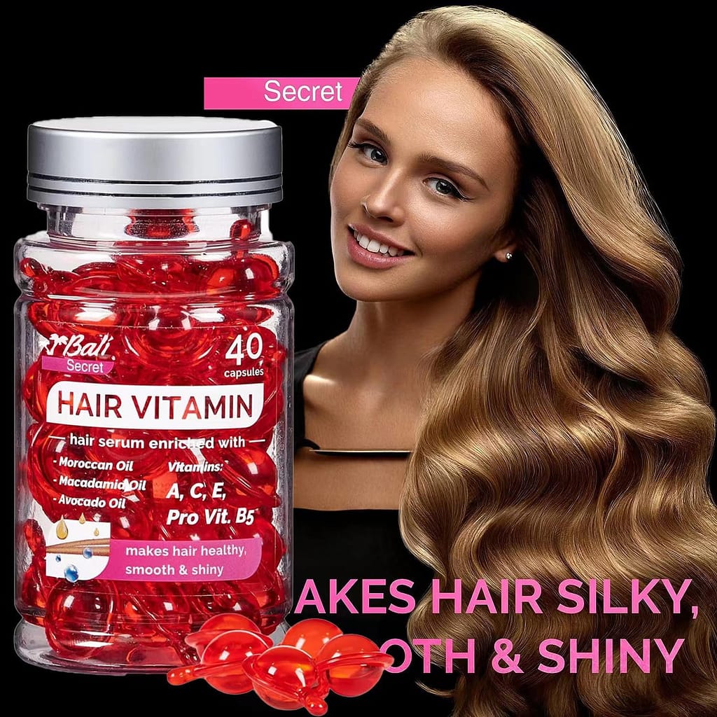 HUSSELL Bali Secret Hair Treatment Serum - no Rinse with Argan Macadamia  Avocado Oils - Vitamins A, E, Pro B5 - Conditioner for Women  Men