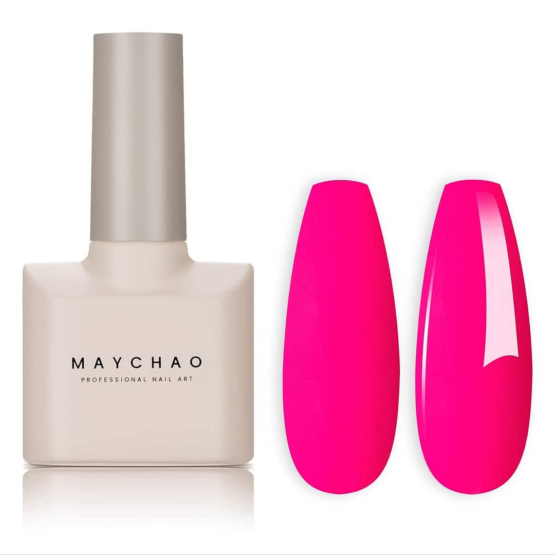 MAYCHAO Hot Pink Gel Nail Polish Review