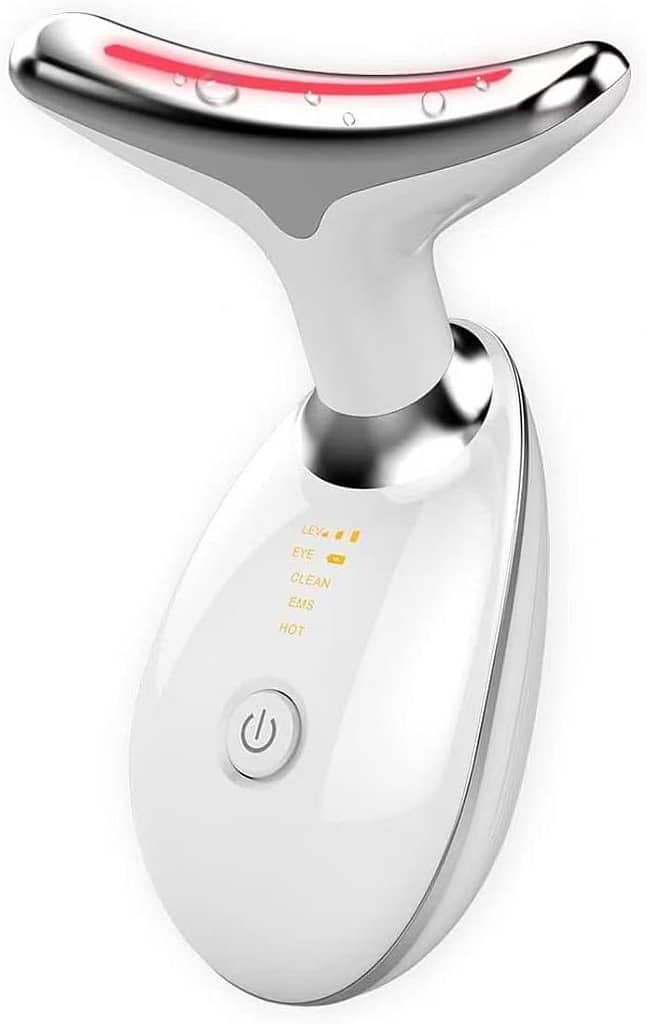 Neck Face Beauty Device, Skin Care Facial Massager, 3 in 1 Portable Face Massager for Skin Care, Face Sculpting Tool, Vibration, Thermal, Microcurrent