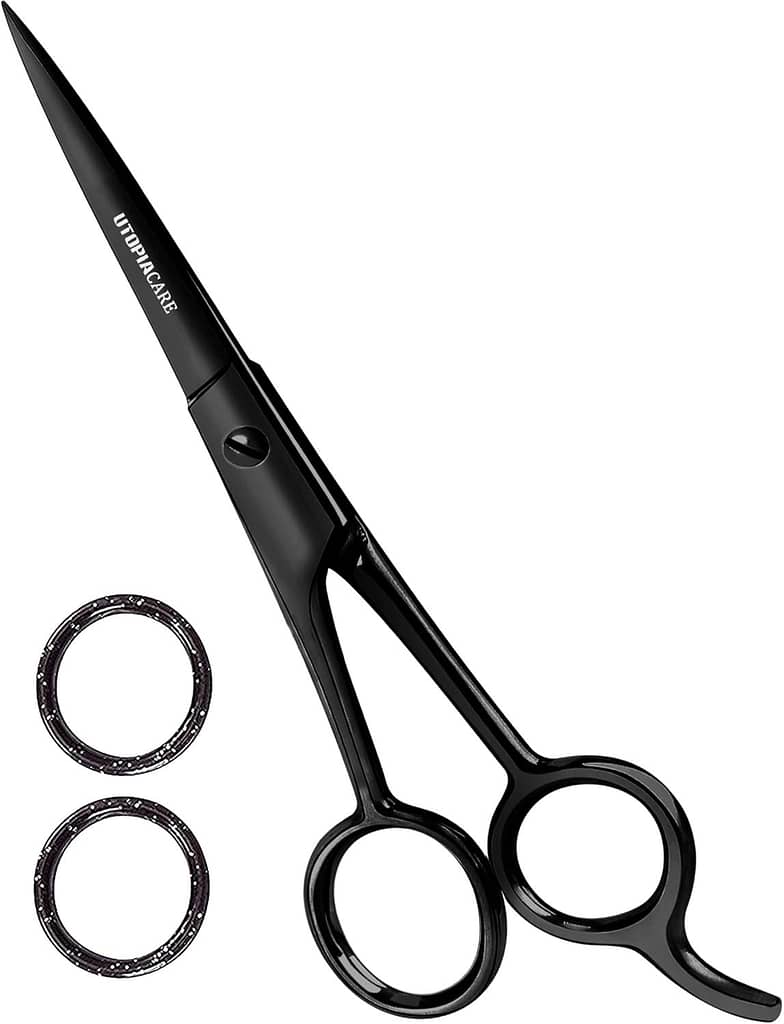 Utopia Care Hair Cutting and Hairdressing Scissors 6.5 Inch, Premium Stainless Steel shears with smooth Razor  Sharp Edge Blades, for Salons, Men  Women, Kids, Adults,  Pets - Silver.