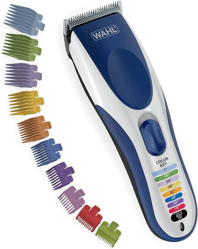 Wahl Color Pro Cordless Rechargeable Hair Clipper  Trimmer – Easy Color-Coded Guide Combs - for Men, Women,  Children – Model 9649P