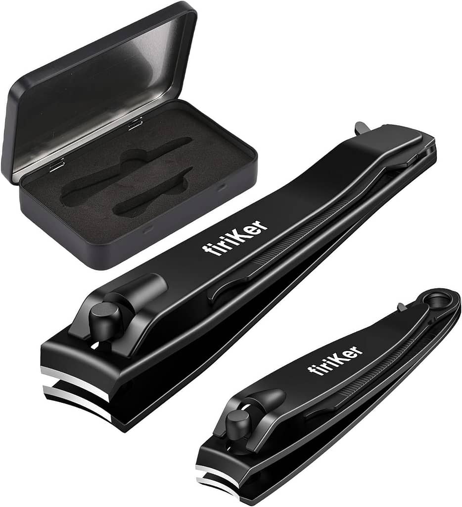 Nail Clipper Set,Premium Stainless Steel Fingernail and Toenail Clipper Cutters with Nail File, Sharp Effortless Nail Clippers Set for Men  Women(Silver)