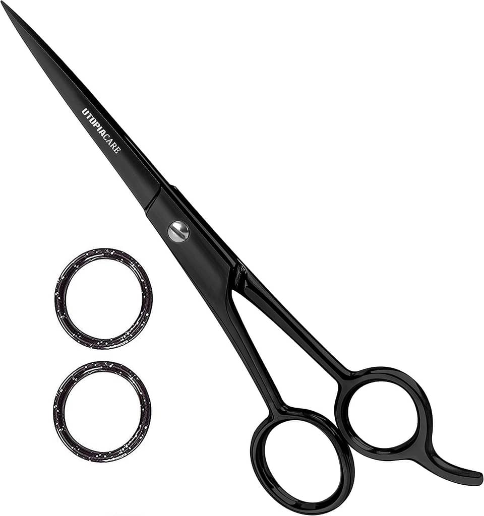 Utopia Care Hair Cutting and Hairdressing Scissors 6.5 Inch, Premium Stainless Steel shears with smooth Razor  Sharp Edge Blades, for Salons, Men  Women, Kids, Adults,  Pets - Silver.