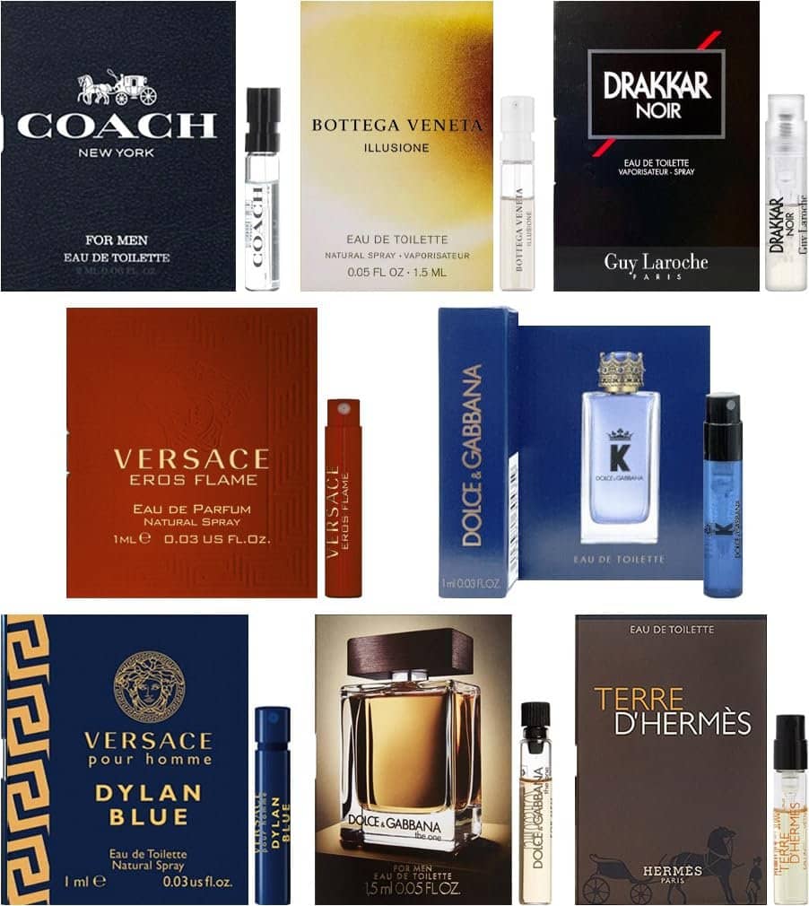 Mens Designer Fragrance Sampler (8 count)