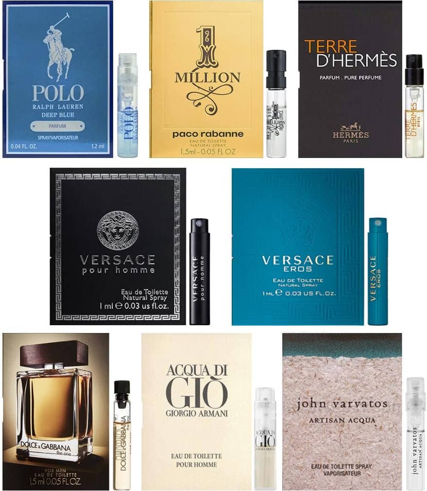 Mens Designer Fragrance Sampler (8 count)