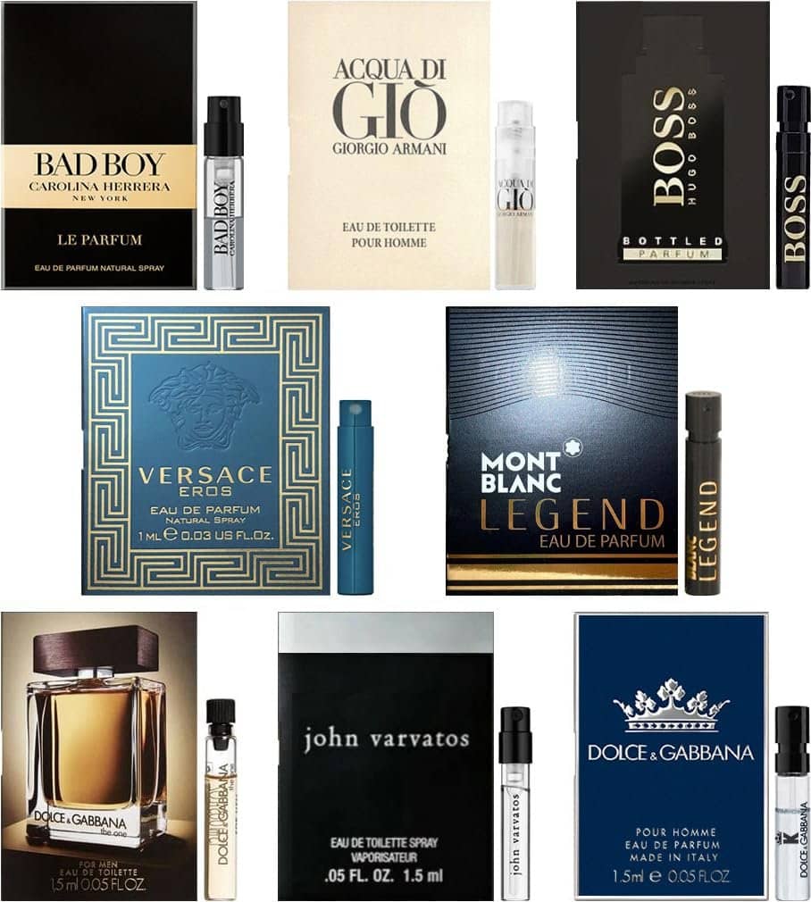 Mens Designer Fragrance Sampler (8 count)